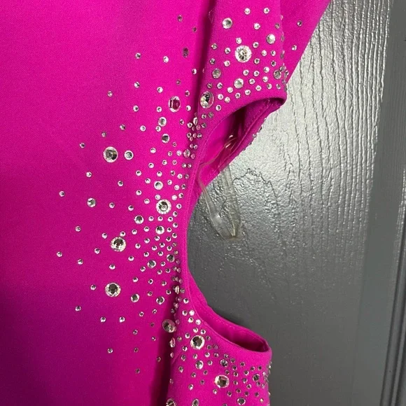 Elegant Pink Sleeveless Dress - Picture 3 of 4